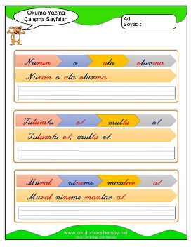 u sesi Grubu Çalışma Sayfaları